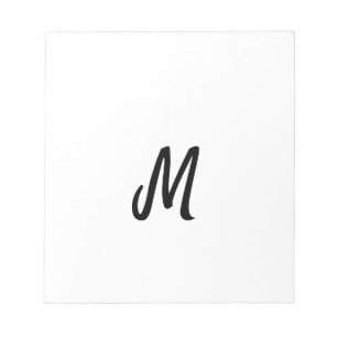 Bloco De Notas logotipo monograma simples e mínimo personalizado