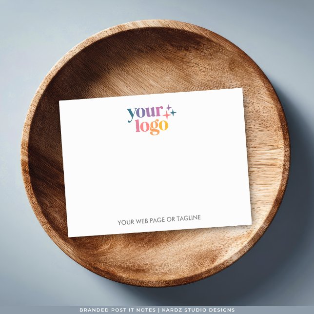 Bloco De Notas Logotipo Personalizado da Empresa (Add your logo to these 4x3 inches branded post-its and keep your business present all year long.)
