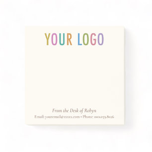 Bloco De Notas Logotipo Personalizado da Empresa Ecru Cream da Me