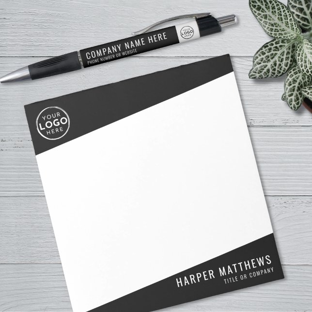 Bloco De Notas Logotipo Personalizado de Empresa Profissional (Custom Professional Company Logo Notepad)