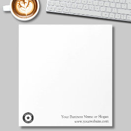 Bloco De Notas Logotipo Personalizado de Negócios Nome do Site Pr