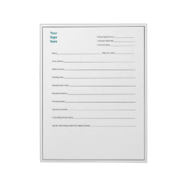 Bloco De Notas Logotipo Personalizado do Formulário de Compromiss