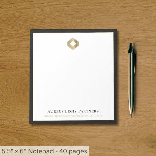 Bloco De Notas Logotipo Personalizado Elegante