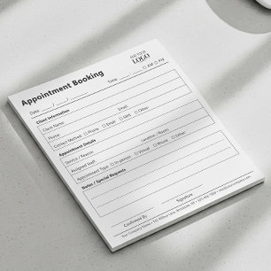 Bloco De Notas Logotipo Profissional de Lembrete de Consulta