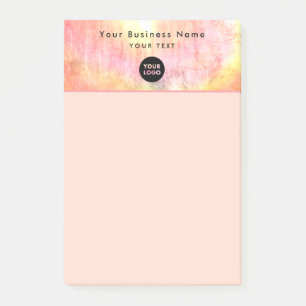 Bloco De Notas Logotipo rosa neutro profissional 4x6