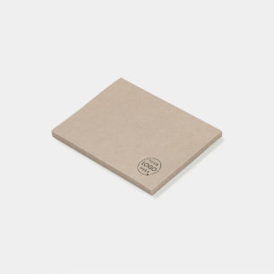 Bloco De Notas Logotipo Rustic Kraft Business Corporate Modern