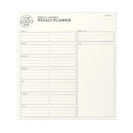 Bloco De Notas Logotipo Simples do Planejador Semanal