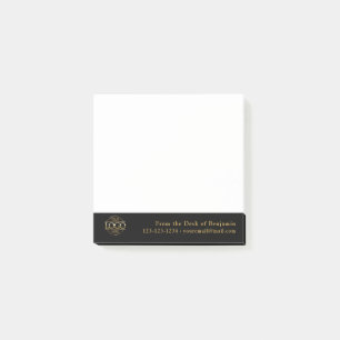 Bloco De Notas Logotipo Simples Moderno Personalizado de Escritór
