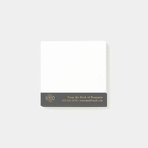 Bloco De Notas Logotipo Simples Moderno Personalizado de Escritór