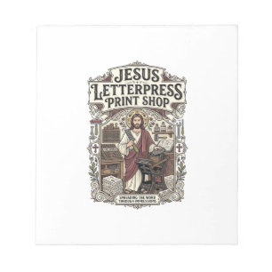 Bloco De Notas Loja de Impressão Jesus Letterpress Jesus Letterpr