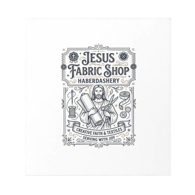 Bloco De Notas Loja de Tecidos Jesus Armarinho Loja de Tecidos Je (Frente)
