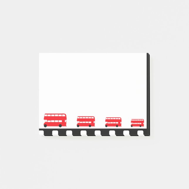 Bloco De Notas London Double Decker Bus, Red Draing (escritório) (Frente)