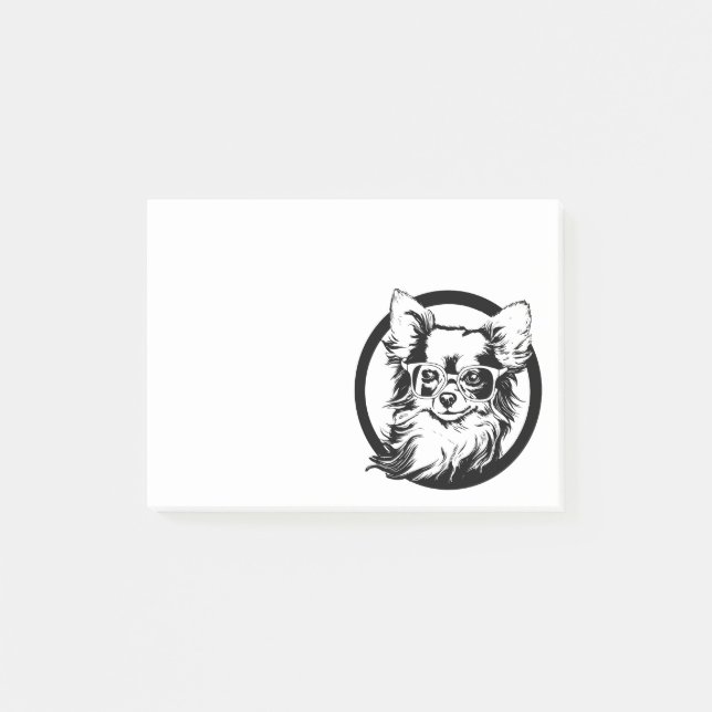 Bloco De Notas Long Haired Chihuahua (Frente)