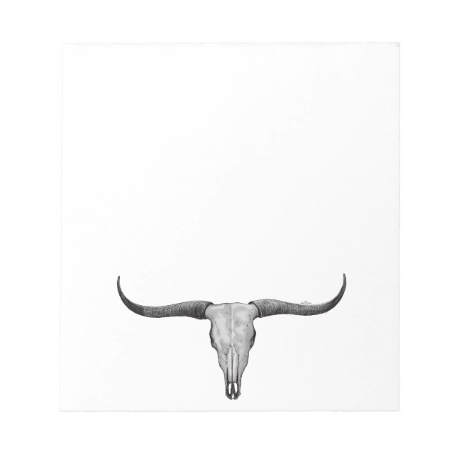 Bloco De Notas Longhorn Skull (Frente)
