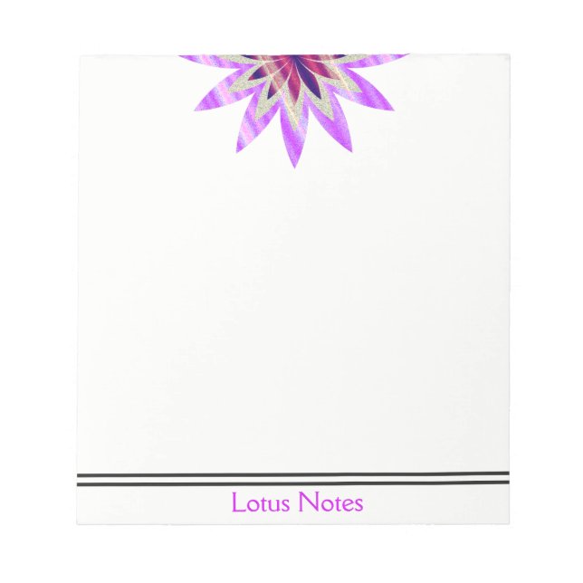 Bloco De Notas Lotus Flower Yoga Instrutor Holístico Clássico (Frente)