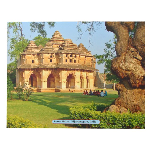Bloco De Notas Lotus Mahal, Vijayanagara, Índia (Frente)