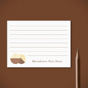 Bloco De Notas Loucos Macadamia Notas Adicionais