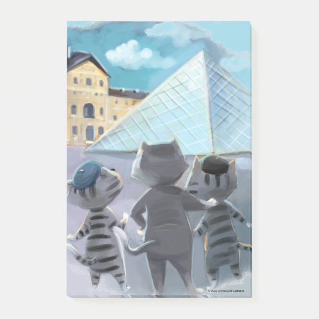 Bloco De Notas Louvre Notas 4" x 6" (Frente)