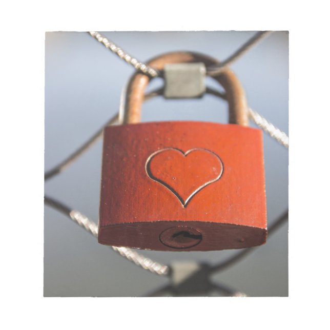 Bloco De Notas Love Heart Padlock (Frente)