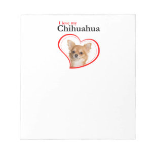 Bloco De Notas Love My Chihuahua Notepad