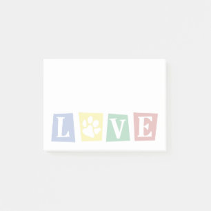 Bloco De Notas Love Paw Retro
