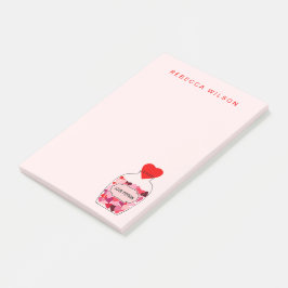 Bloco De Notas Love Potion Bottle Personalized Valentine Pink