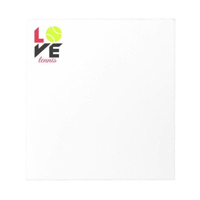 Bloco De Notas Love tênis (Frente)