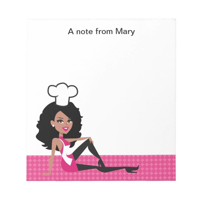 Bloco De Notas Lovely African American Girl Notepad (Frente)