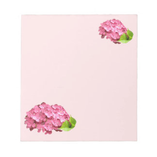 Bloco de Notas Lovely Pink Hydrangeas