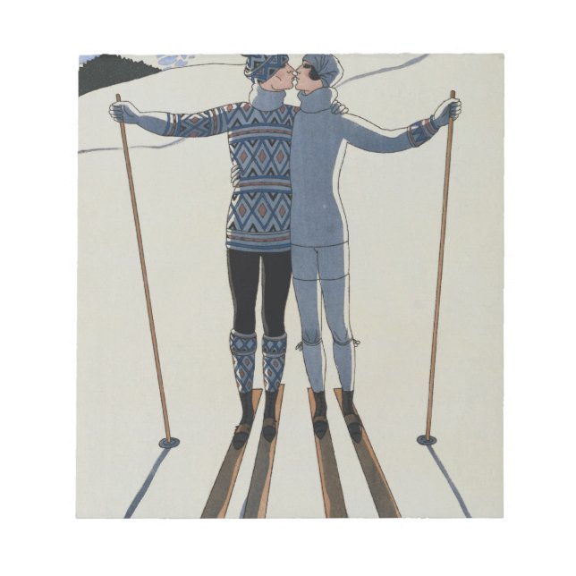 Bloco De Notas <Lovers in the Snow>por Georges Barbier (Frente)