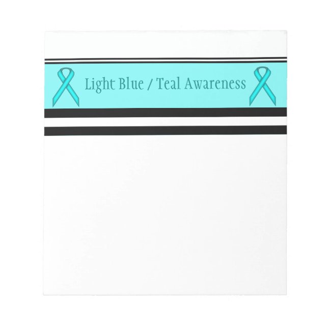 Bloco De Notas Lt Blue/Teal Standard Ribbon bv Kenneth Yoncich (Frente)