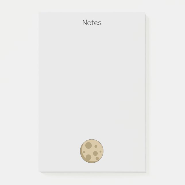 Bloco De Notas Lua Cheia | Adicionar Texto (Frente)