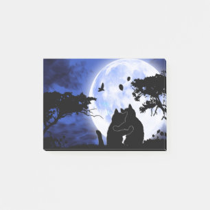 Bloco De Notas lua de cheio de gato