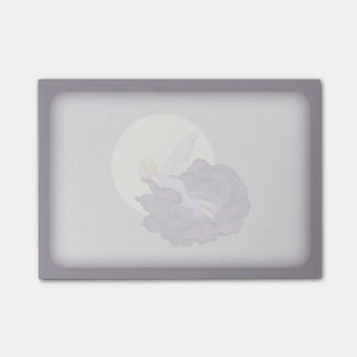 Bloco De Notas Lua que olha o céu feericamente da noite da flor