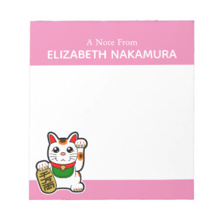 Bloco De Notas Lucky Cat Personalizado