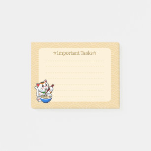 Bloco De Notas Lucky Cat Ramen