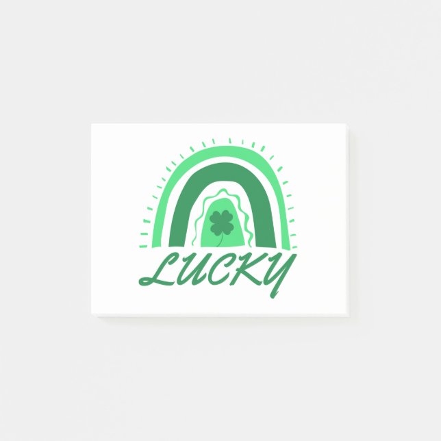 Bloco De Notas Lucky Shamrock Rainbow (Frente)