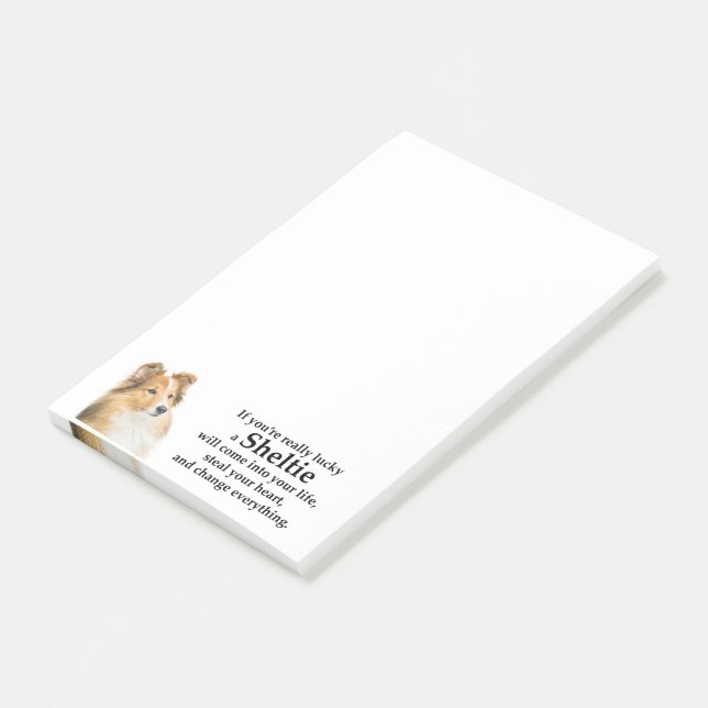 Bloco De Notas Lucky Sheltie (Inclinado)