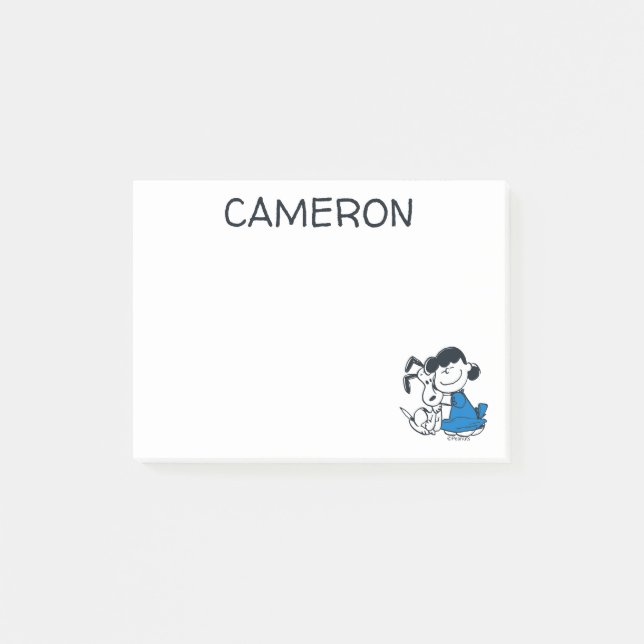 Bloco De Notas Lucy Hugging Snoopy (Frente)