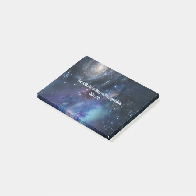 Bloco De Notas Luke 1:37 (Inclinado)