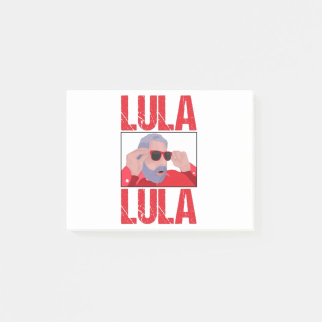Bloco De Notas Lula Meme com óculos Sunitas (Frente)