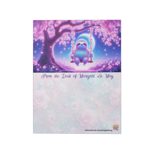 Bloco De Notas Luminous Dreamy Sloth Notepad (Invertido)