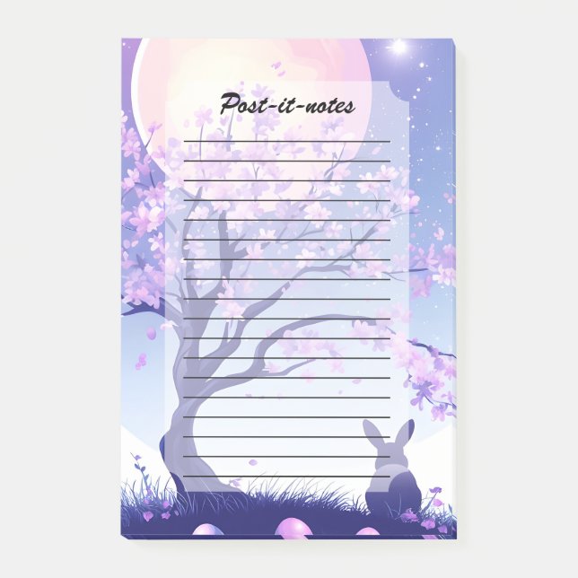 Bloco De Notas Lunar Bunny Night (Frente)