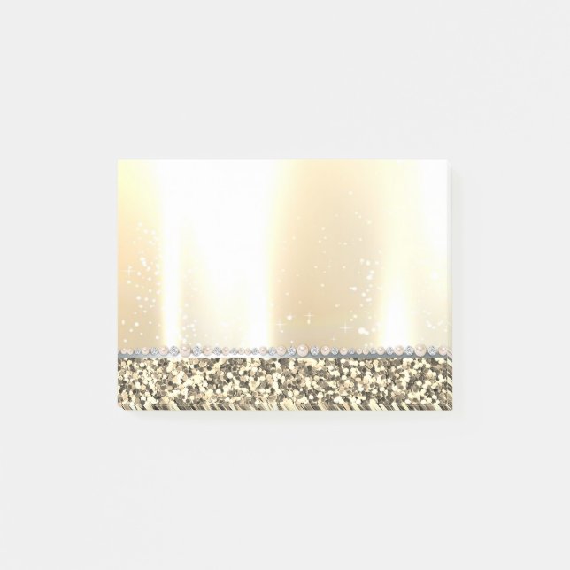 Bloco De Notas Lúpulo Dourado Elegante, Ouros, Pérolas (Frente)