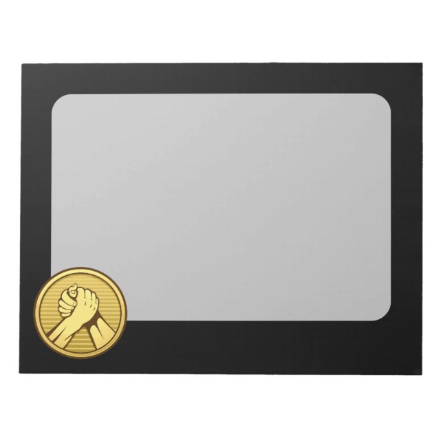 Bloco De Notas Luta do braço Dourada (Frente)