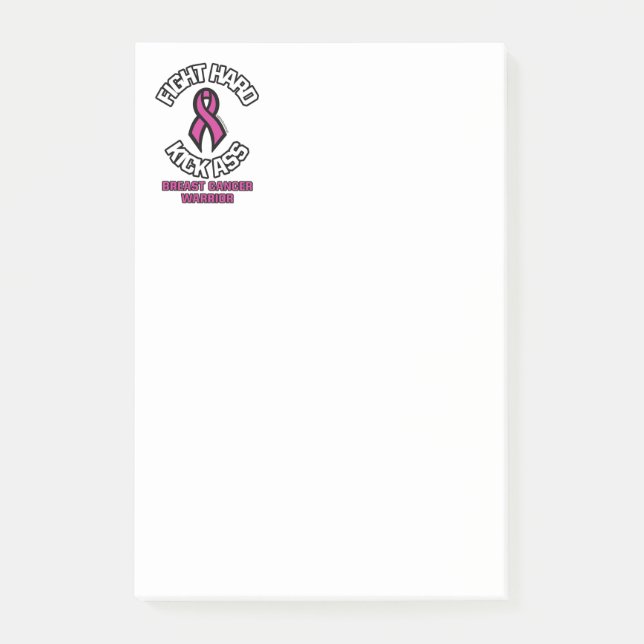 Bloco De Notas Lutar contra o Duro...Cancer da mama (Frente)