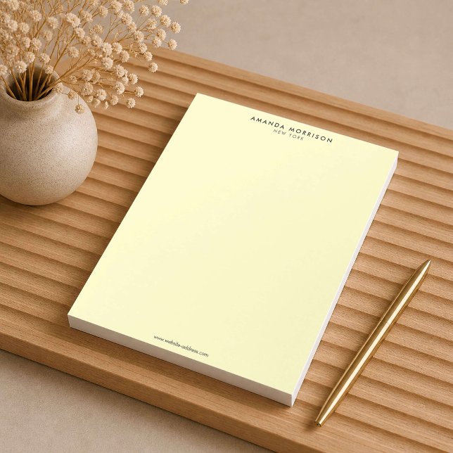 Bloco De Notas Luxo Minimalista Amarelo (Criador carregado)