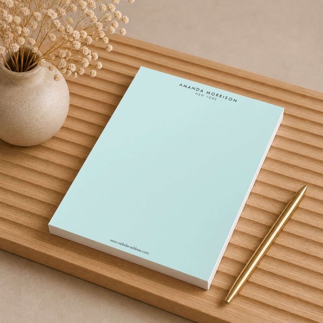 Bloco De Notas Luxo Minimalista Menta (Criador carregado)