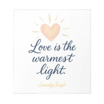 Bloco de Notas Luz Mais Quente é o Amor