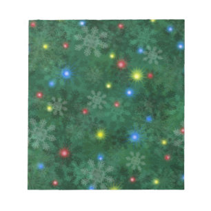 Bloco De Notas Luzes da neve do Natal